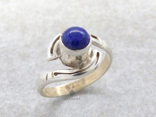 BA225 Bague Argent Massif Lapis Lazuli. Taille 56