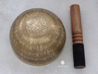 BC86 Bol Chantant Tibétain Mantra Noeud Sans Fin