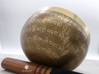 BC86 Bol Chantant Tibétain Mantra Noeud Sans Fin