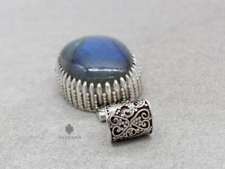 PA593 Pendentif Argent Massif Labradorite