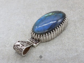 PA593 Pendentif Argent Massif Labradorite