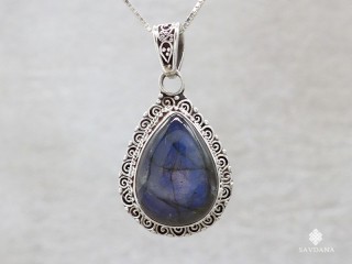 PA630 Pendentif Argent Massif Labradorite