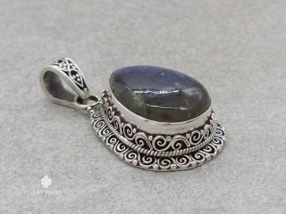 PA630 Pendentif Argent Massif Labradorite