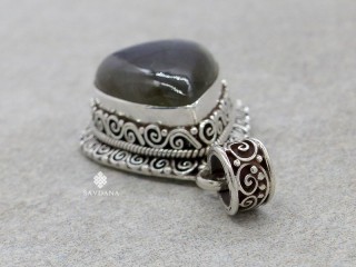 PA630 Pendentif Argent Massif Labradorite