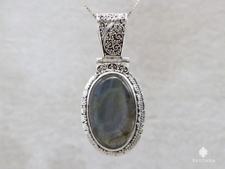 PA643 Pendentif Argent Massif Labradorite