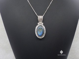 PA643 Pendentif Argent Massif Labradorite