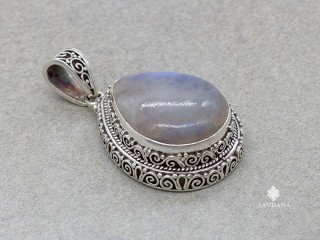 PA646 Pendentif Argent Massif Pierre de Lune