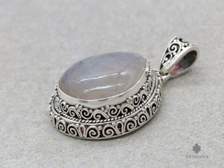 PA646 Pendentif Argent Massif Pierre de Lune