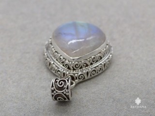 PA646 Pendentif Argent Massif Pierre de Lune
