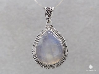 PA646 Pendentif Argent Massif Pierre de Lune