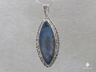 PA647 Pendentif Argent Massif Labradorite