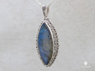 PA647 Pendentif Argent Massif Labradorite