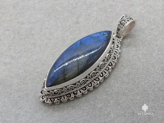 PA647 Pendentif Argent Massif Labradorite