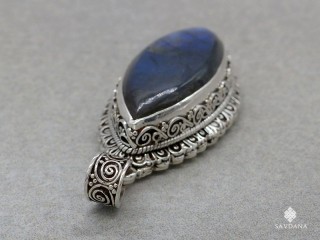 PA647 Pendentif Argent Massif Labradorite
