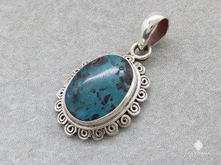 PA651 Pendentif Argent Massif Turquoise