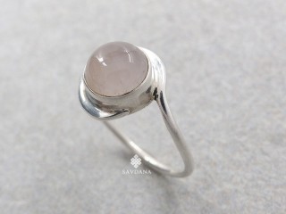 BA554 Bague Argent Massif Quartz. Taille 57