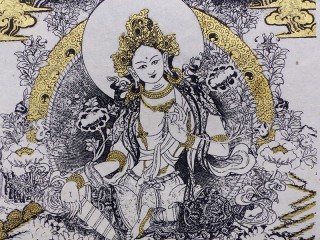 AF136 Affiche Tibétaine Papier Népalais Tara