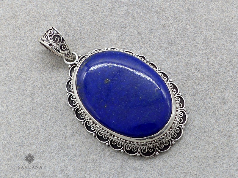 PA656 Pendentif Argent Massif Lapis Lazuli