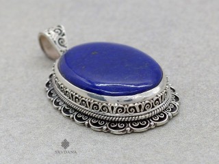 PA656 Pendentif Argent Massif Lapis Lazuli