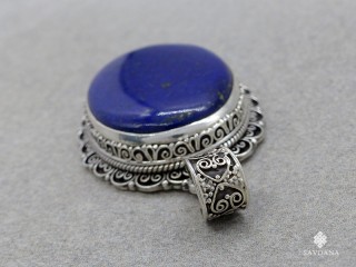 PA656 Pendentif Argent Massif Lapis Lazuli