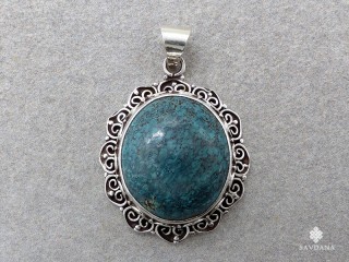 PA661 Pendentif Argent Massif Turquoise