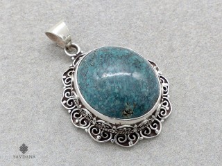 PA661 Pendentif Argent Massif Turquoise