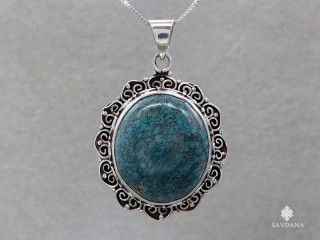 PA661 Pendentif Argent Massif Turquoise
