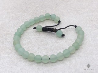 BrMala462 Bracelet Mala de Prières Tibétain Aventurine Mate
