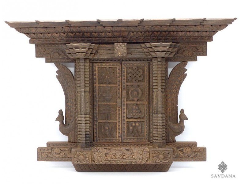 Div96 Porte Népalaise Traditionnelle Astamangala