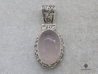 PA610 Pendentif Argent Massif Quartz