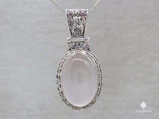 PA610 Pendentif Argent Massif Quartz