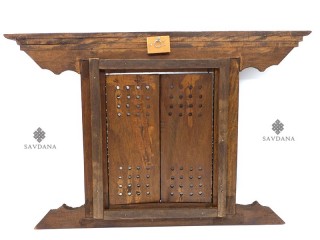 Div100 Porte Népalaise Traditionnelle Yeux de Bouddha