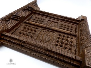 Div100 Porte Népalaise Traditionnelle Yeux de Bouddha