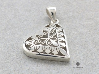 PA619 Pendentif Argent Massif Coeur