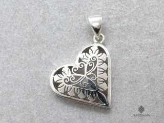PA619 Pendentif Argent Massif Coeur