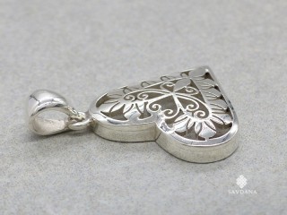 PA619 Pendentif Argent Massif Coeur