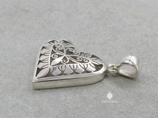 PA619 Pendentif Argent Massif Coeur