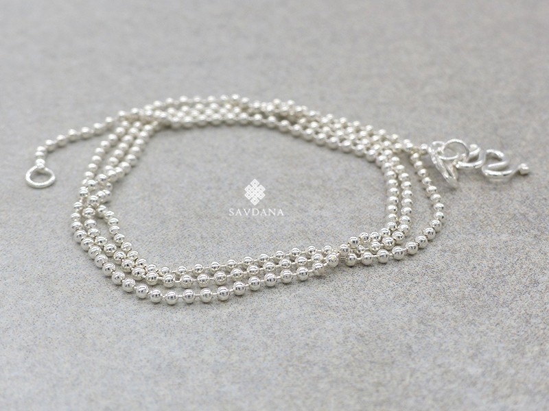Chaîne En Argent Massif Ancienne - Poids 4.7g - Occasion