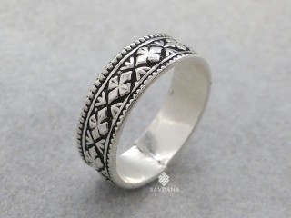 BA592 Bague Argent Massif. Taille 57