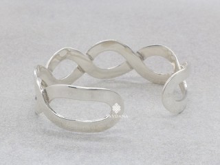 BrA110. Bracelet Tibétain Argent Massif