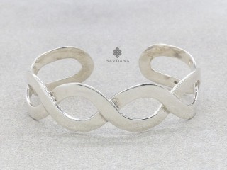 BrA110. Bracelet Tibétain Argent Massif