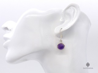 BdOA216 Boucles d'Oreille Argent Massif Améthyste