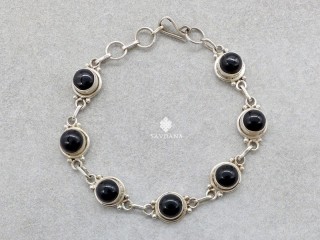 BrA136 Bracelet Argent Massif Onyx
