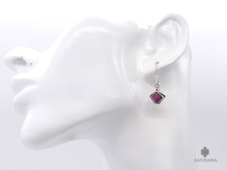 BdOA245 Boucles d'Oreille Argent Massif Grenat