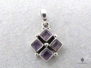PA665 Pendentif Argent Massif Améthyste