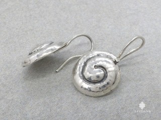 BdOA141 Boucles d'Oreille Tibétaines Argent Massif