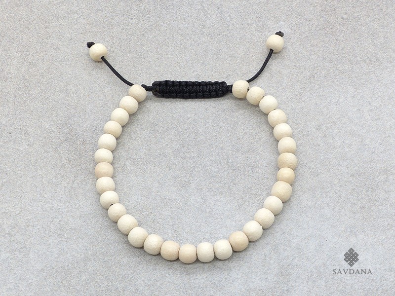 BrMala358 Bracelet Mala de Prières Tibétain Bois