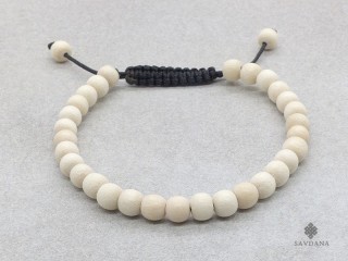 BrMala358 Bracelet Mala de Prières Tibétain Bois