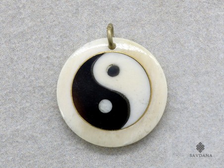 P118 Pendentif Tibétain Yin Yang