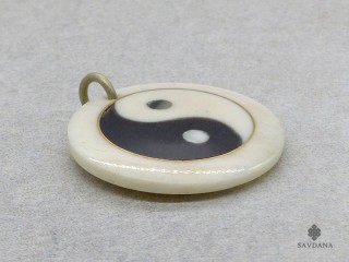 P118 Pendentif Tibétain Yin Yang